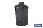 Gilet multitasche | Imbottito | Modello Colt | Composizione: 65% poliestere e 35% cotone | Colore: nero - Cofan